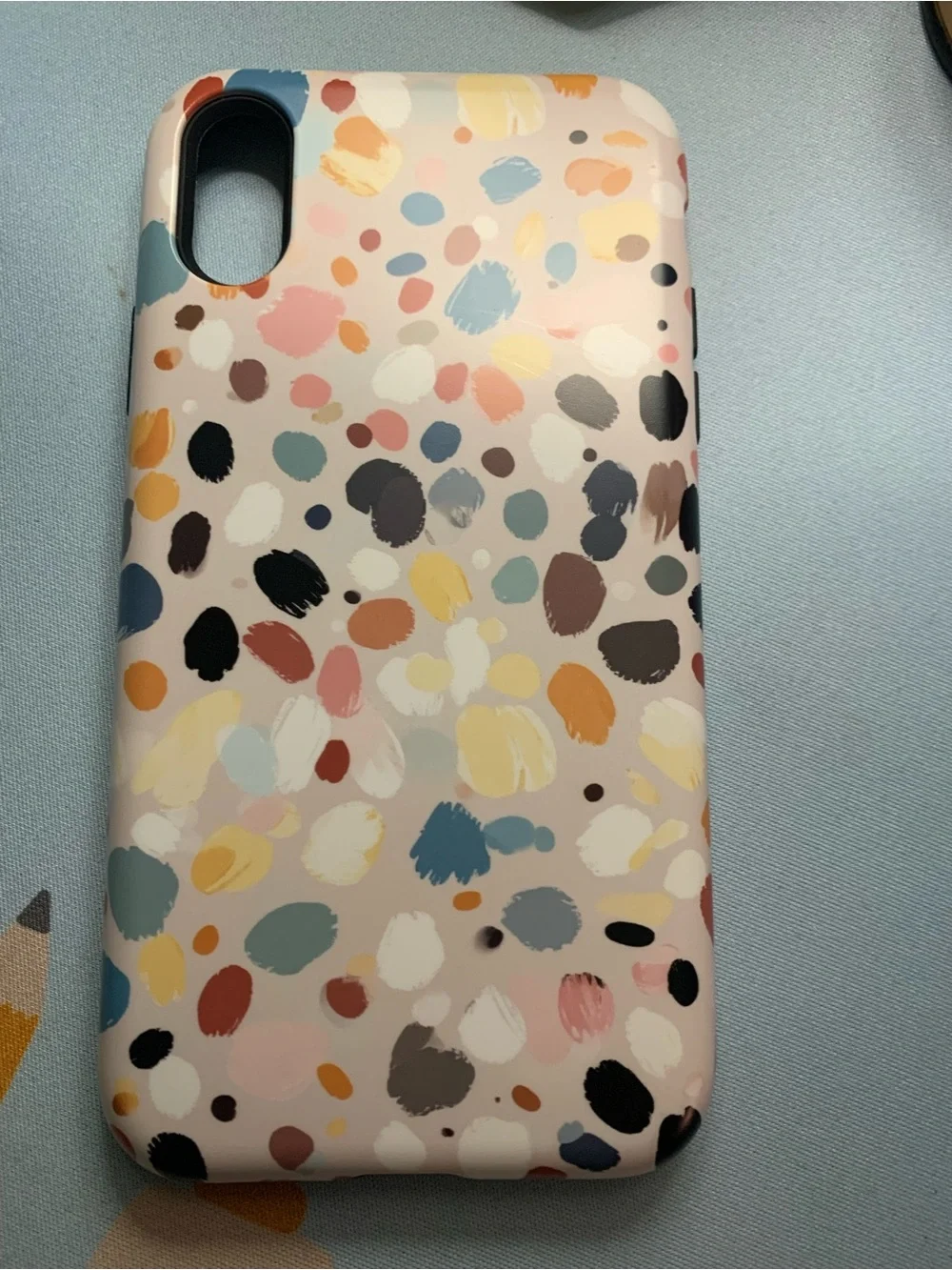 Multicolor Confetti Protective Phone Case - Pink Baser iPhone XR